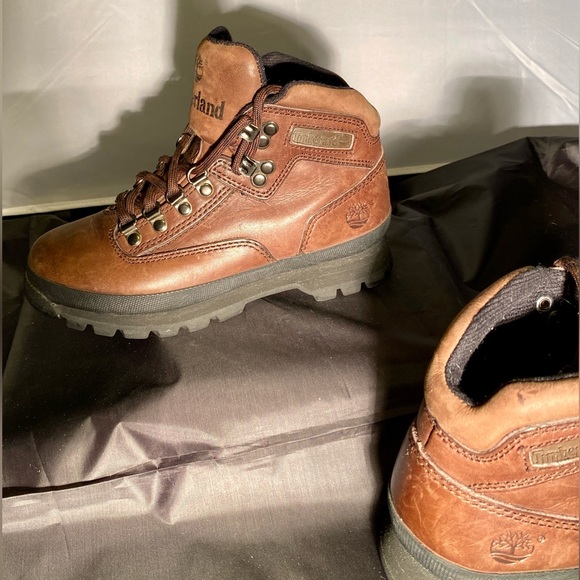 Timberland Vintage Brown Leather Trail Ankle Boots Lace-Up 95311 Sz 6M